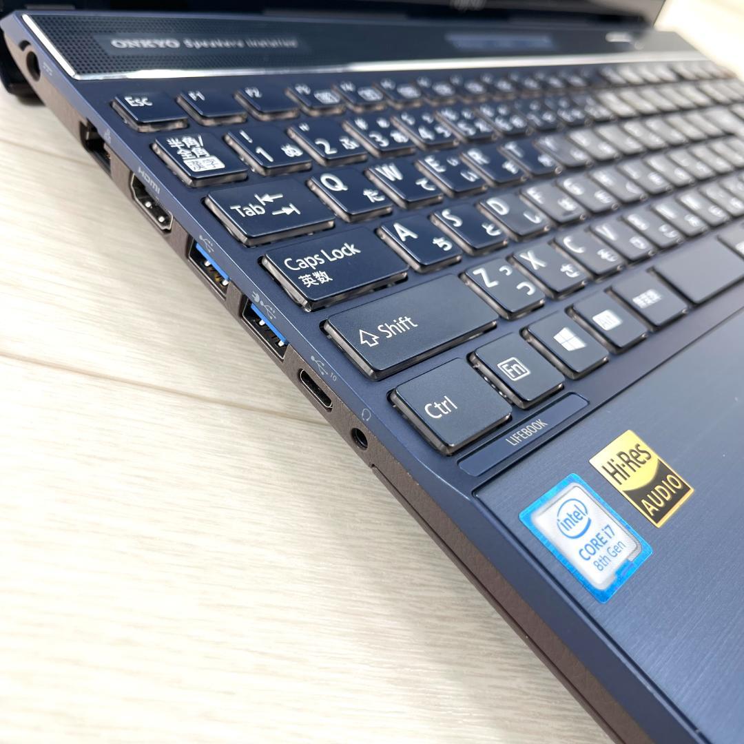 富士通 第8世代 i7 新品SSD512＋HDD搭載 メモリ16 ノートパソコン