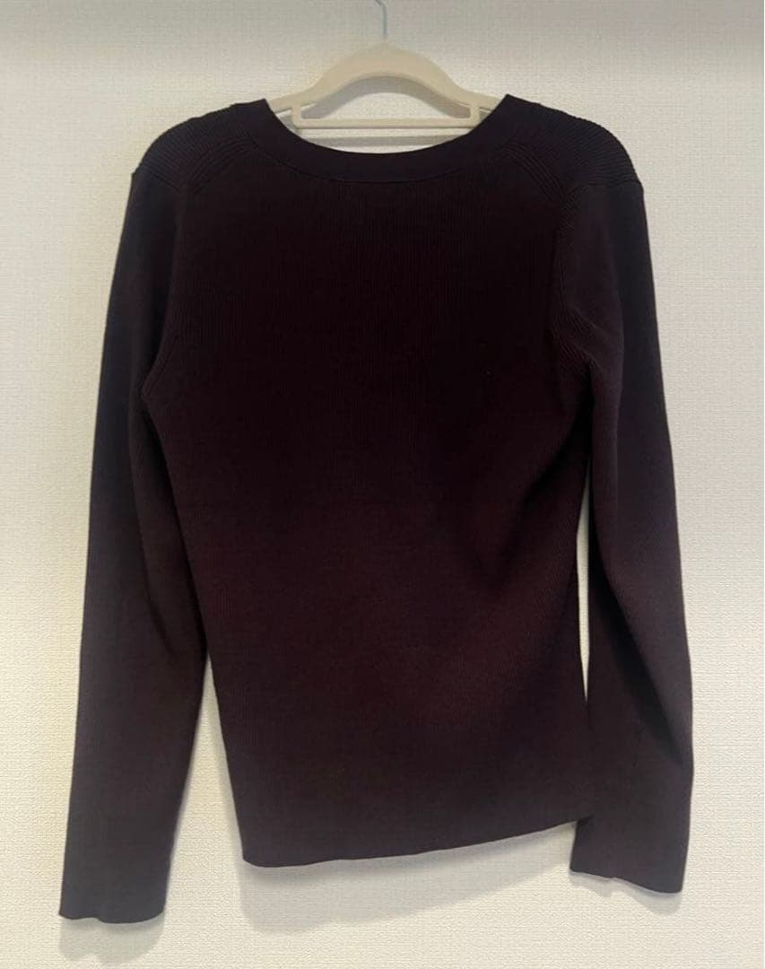 Arpege story ロゴボタンVカーデアンサンブル ブラウン　こげ茶　M