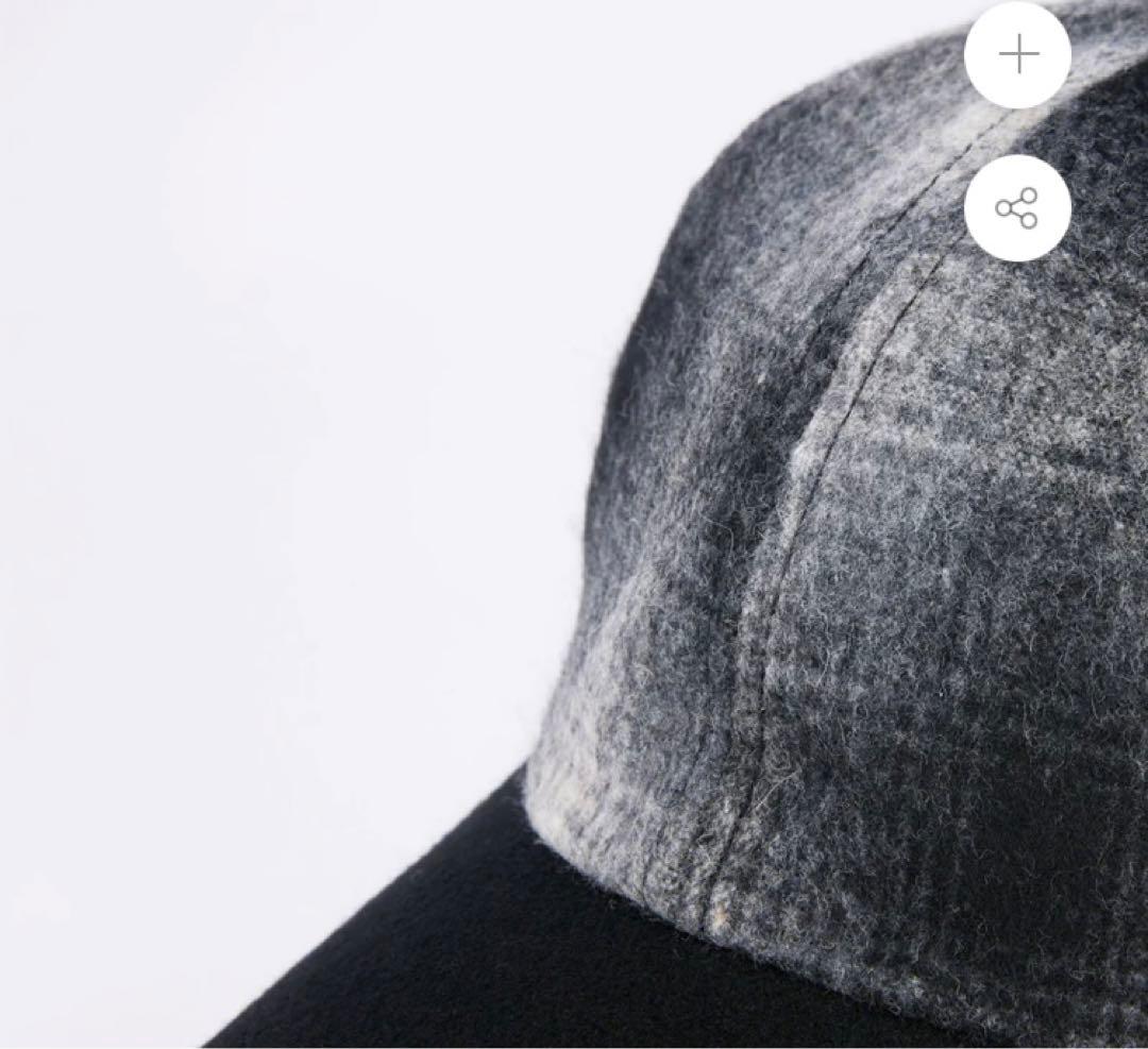 帽子 CPH 6PANELCAP OMBRE CHECK GRAY&BLACK
