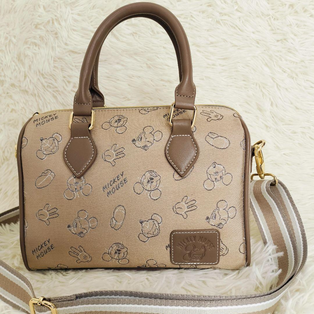 Disney トートバッグ ミッキー 総柄 2way ショルダーバッグ