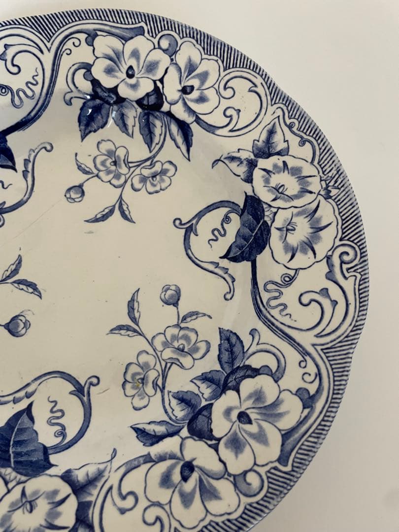 クレイユモントロー　FLORA アンティークプレート　深皿　フランス