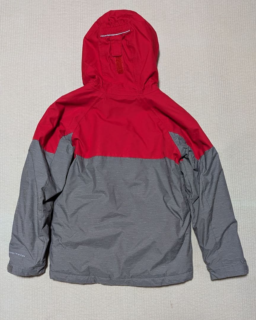 Columbia 子ども用 スノーウエア 赤/グレー スノーパンツ2枚付き