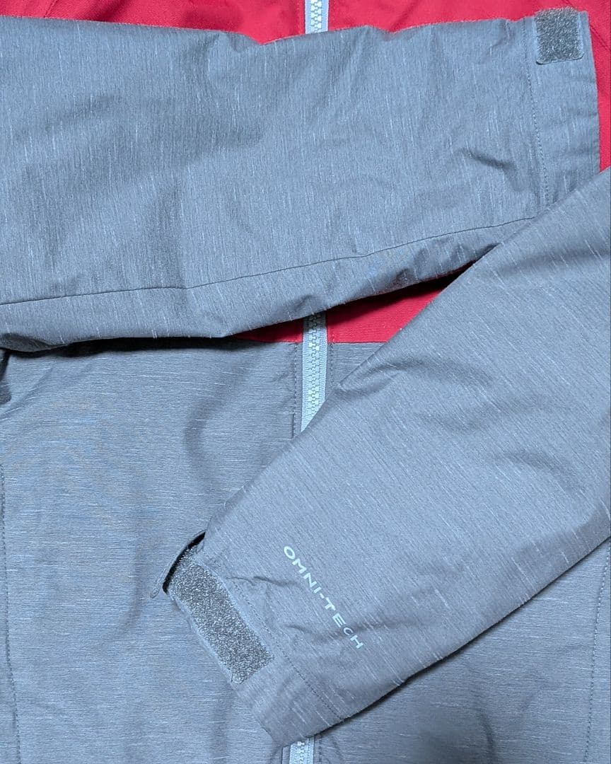 Columbia 子ども用 スノーウエア 赤/グレー スノーパンツ2枚付き