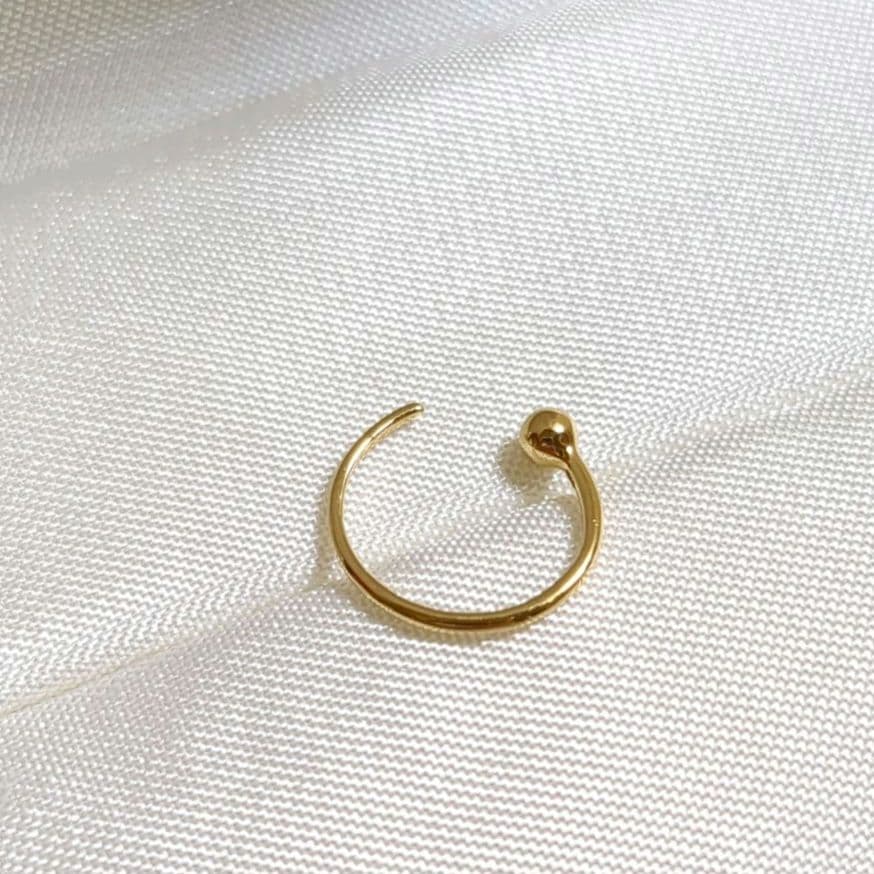 ARTIDA OUD　K10　スタッドミニフープ　シングルピアス　【片耳】