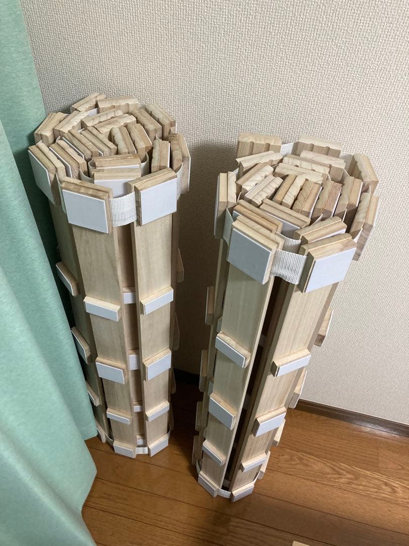 ニトリ　丸めてしまえる桐すのこベッド　シングル　2点セット