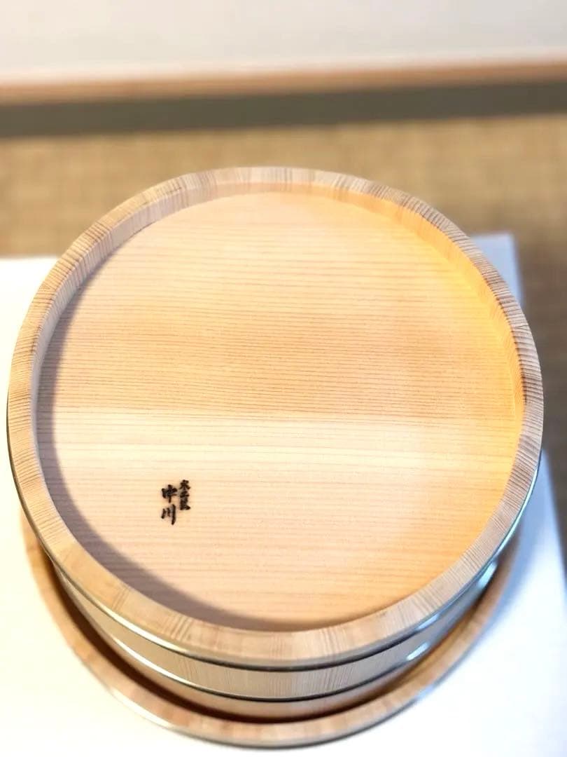 【新品未使用】中川木工芸　椹 おひつ 二合