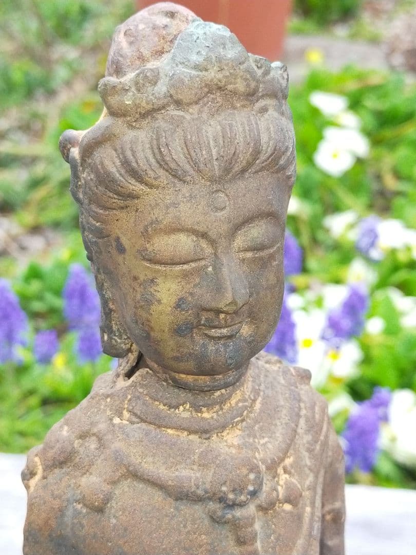 ♥大変に古い　観音像　観音様　仏像　金属製　骨董品