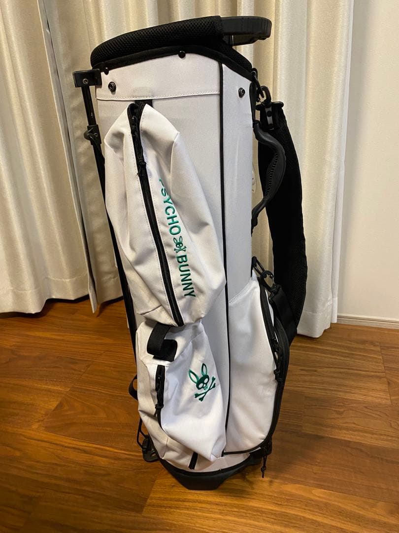 PSYCHO BUNNY キャディバッグ ホワイト/イエロー