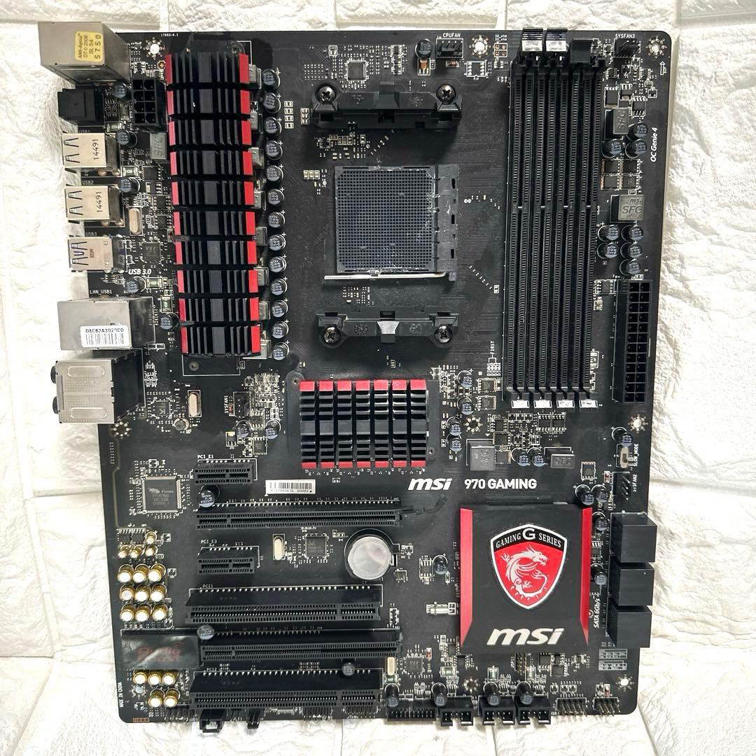 正常動作品　取説他付属品付　msi ATX マザーボード　970 GAMING