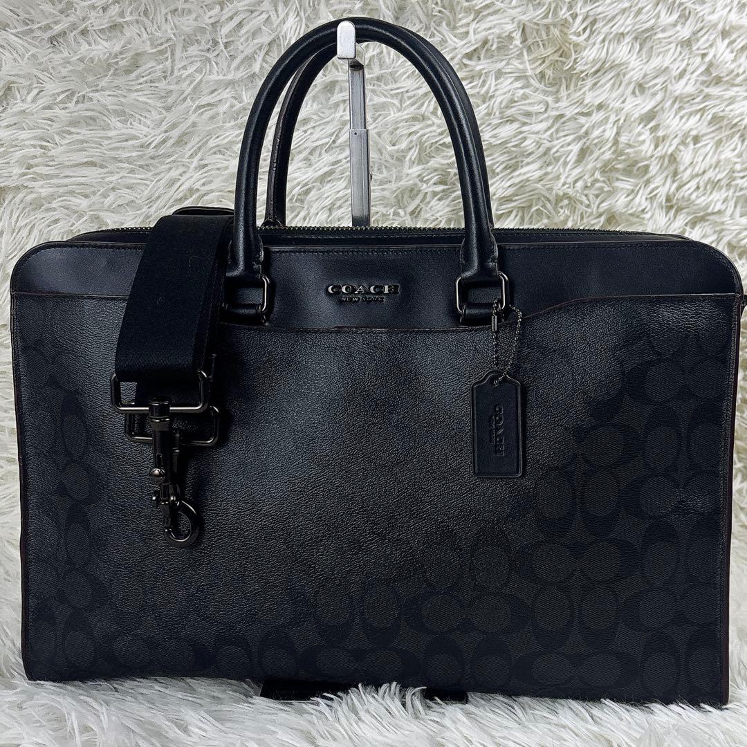 美品✨COACH 2way ブリーフケース ビジネス シグネチャー A4 自立