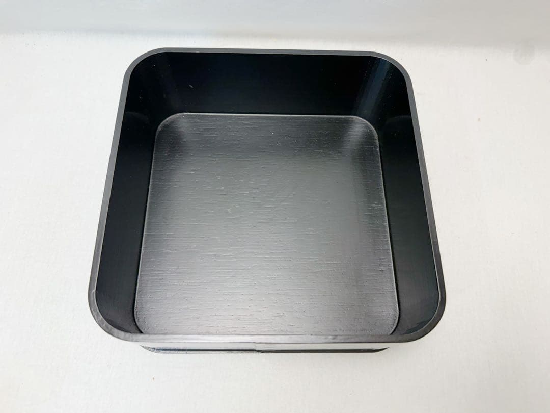 未使用 茶道具 木製 一閑塗 神折敷 炭入れ 炭取 紙箱