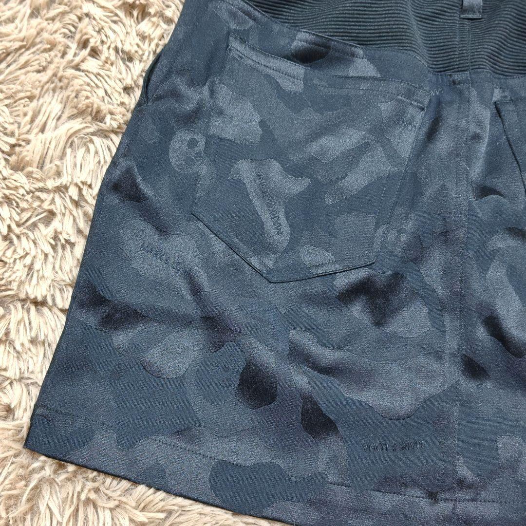 マークアンドロナ　スカート　スカル　カモフラ　迷彩　ブラック　36