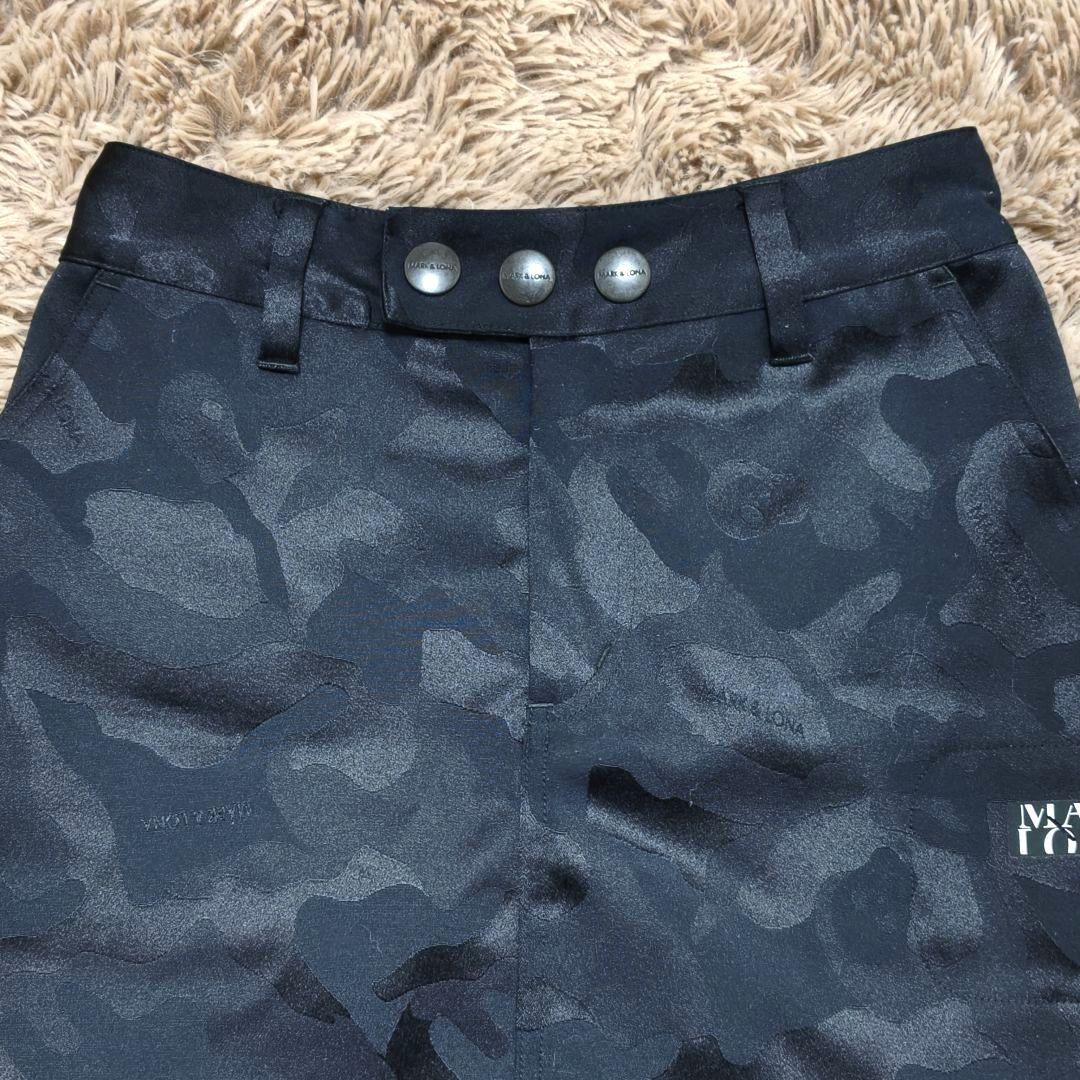 マークアンドロナ　スカート　スカル　カモフラ　迷彩　ブラック　36