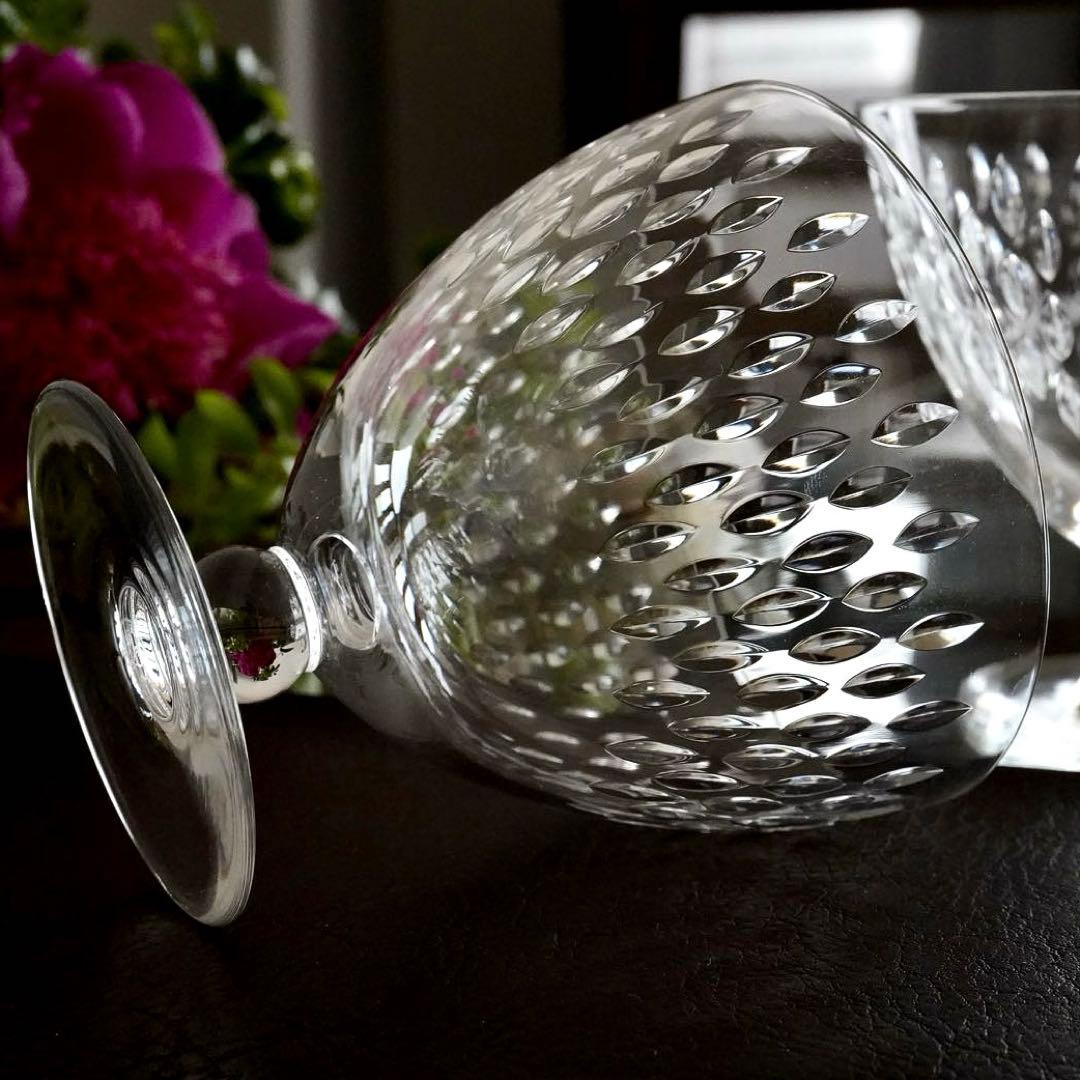 最大サイズ★美品★オールドバカラ★パリ★ウォーター グラス★ペア★赤ワインにも