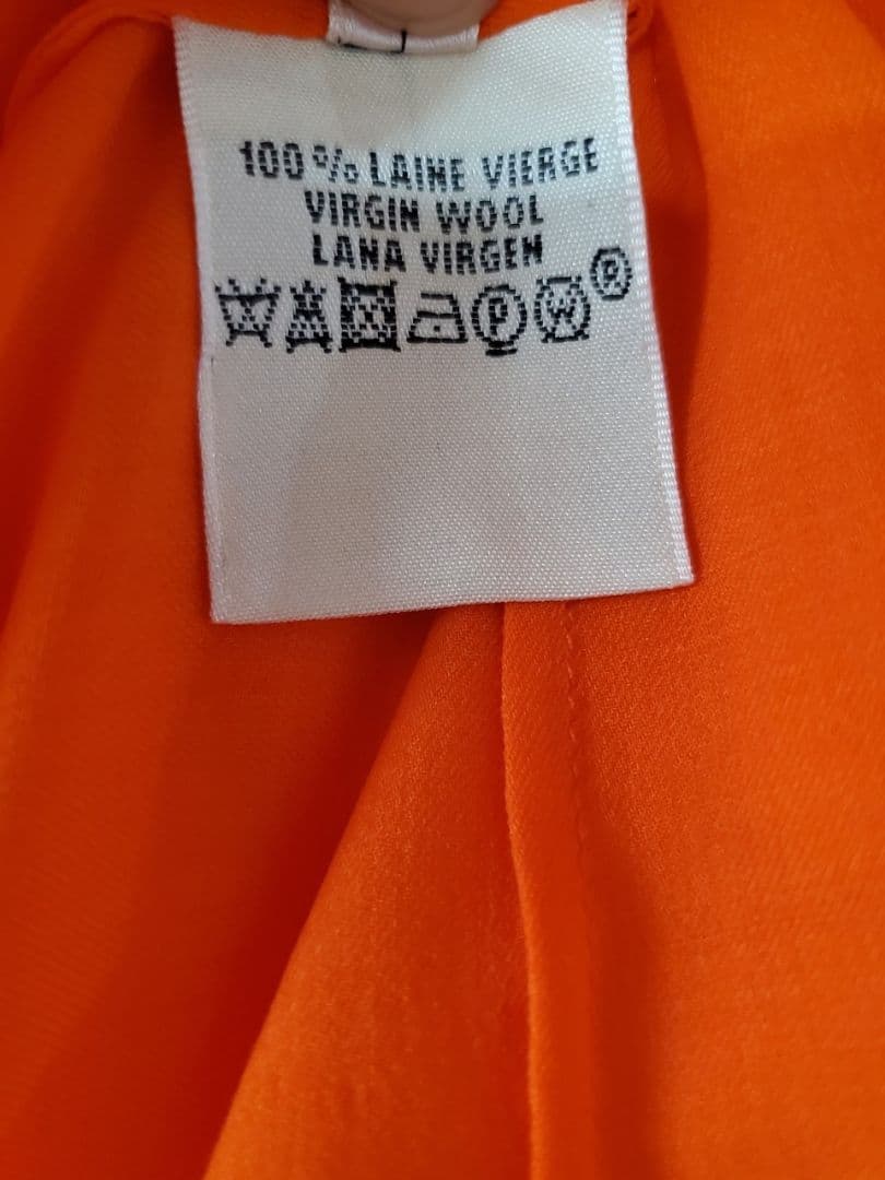 HERMES プルオーバーブラウス オレンジ 34 エルメス