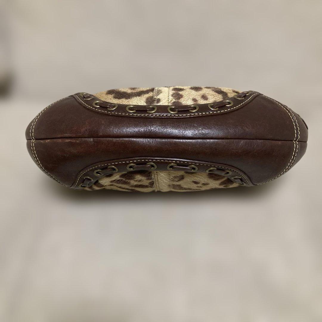 ［希少］COACH コーチ ソーホー レオパード　ハラコワンショルダーバッグ