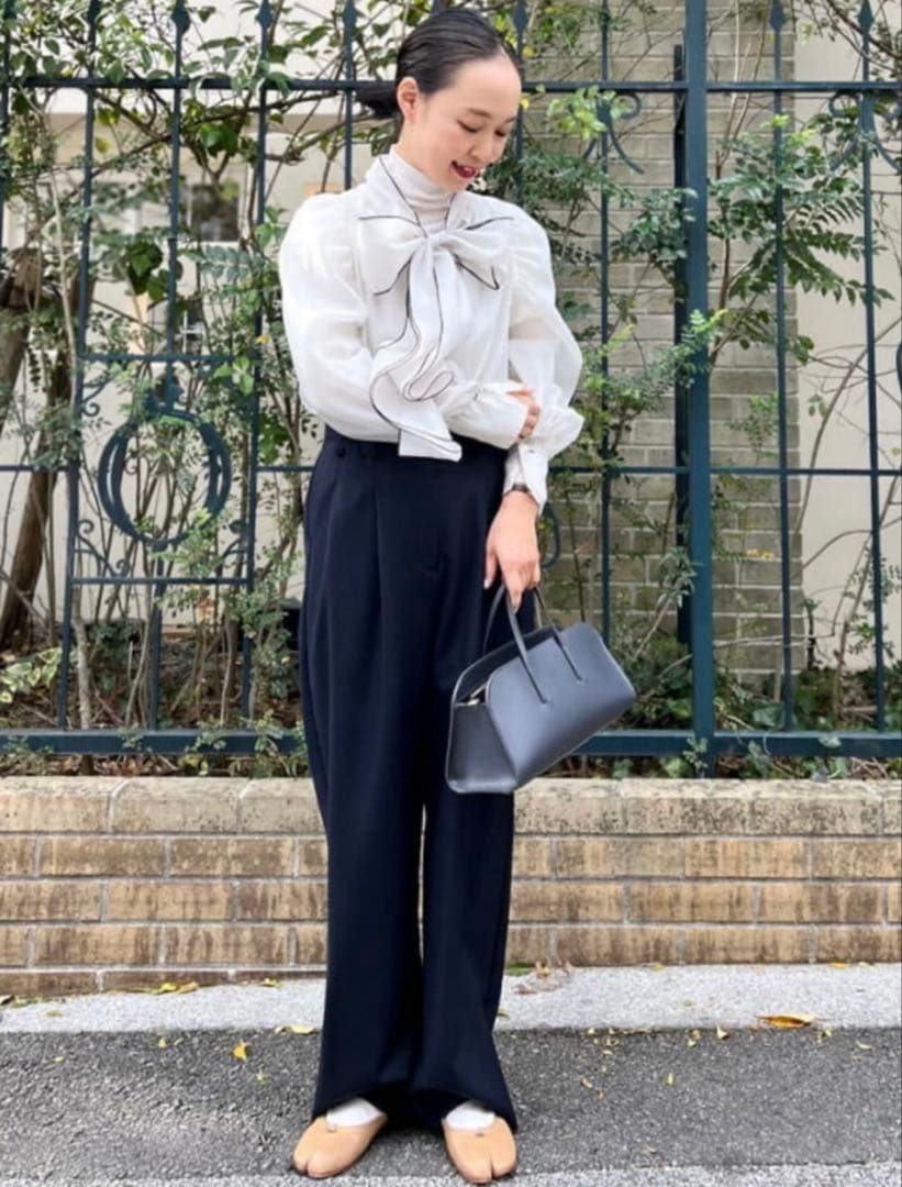 サムライク！【美品】ビームス　オーガンジー リボンブラウス　セレモニー