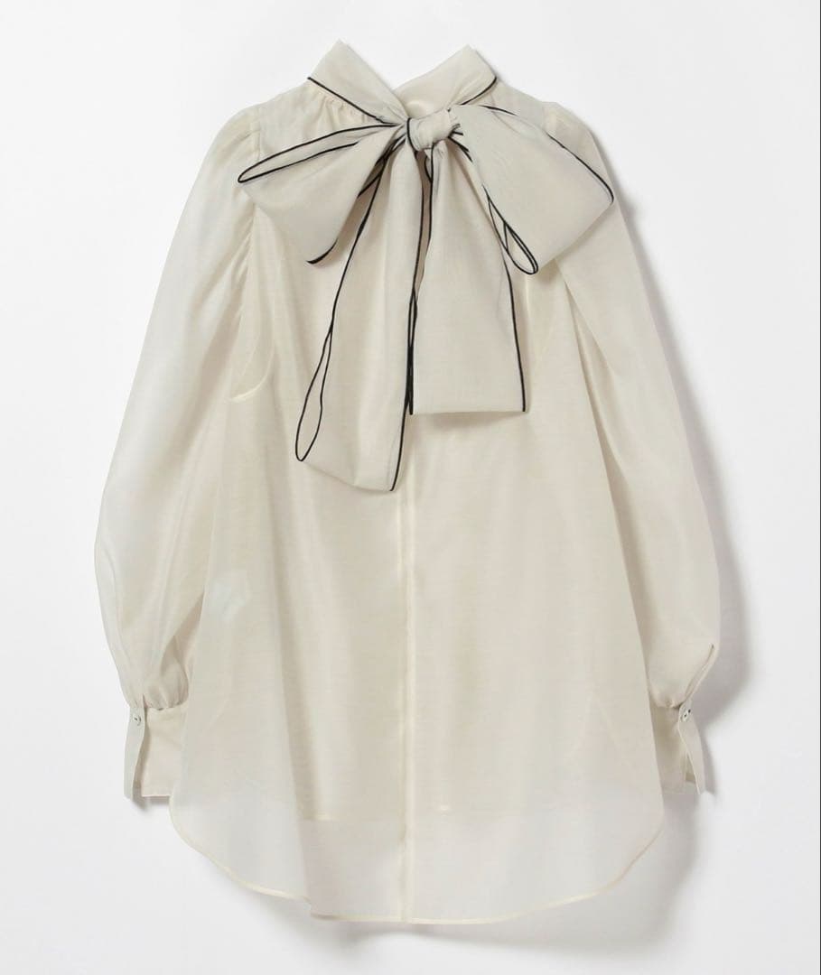 サムライク！【美品】ビームス　オーガンジー リボンブラウス　セレモニー