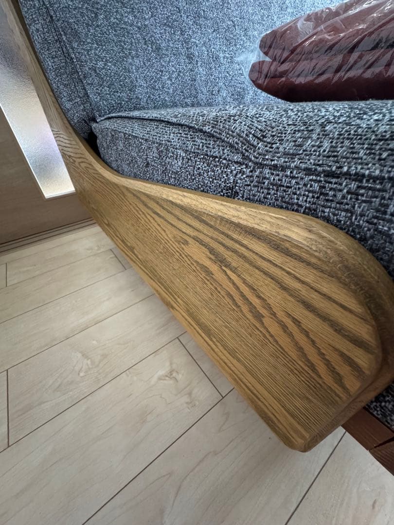 【jn】ハビタソファ グレー 200cm+同色専用カバー