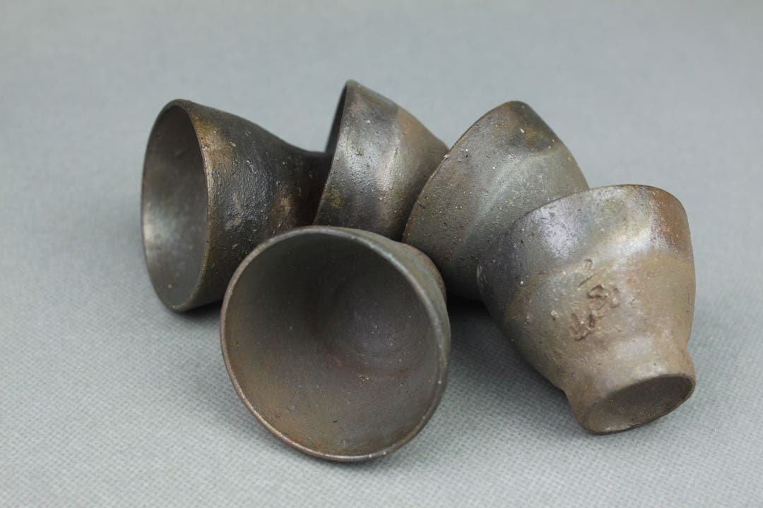 備前焼 森 宝山 宝山 手造宝瓶 急須 茶器揃い