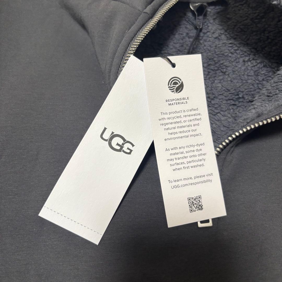 【激レア】タグ付き新品　UGGグレーハーフジップスウェットフリース 日本未発売✨