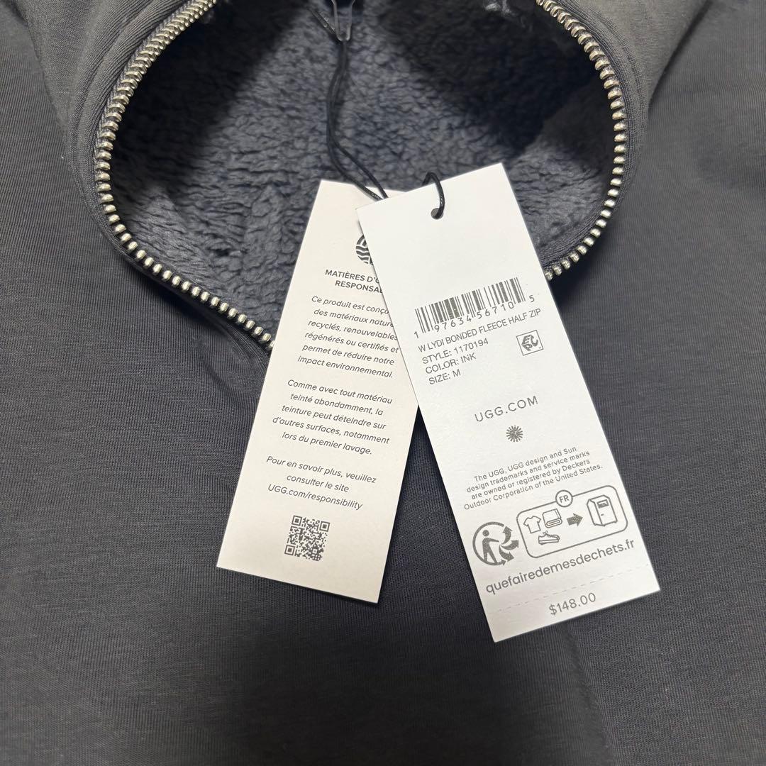 【激レア】タグ付き新品　UGGグレーハーフジップスウェットフリース 日本未発売✨