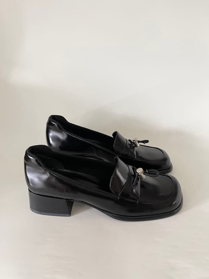 未使用保存品Pradaプラダ ブラックレザー ローファー革靴 パンプス