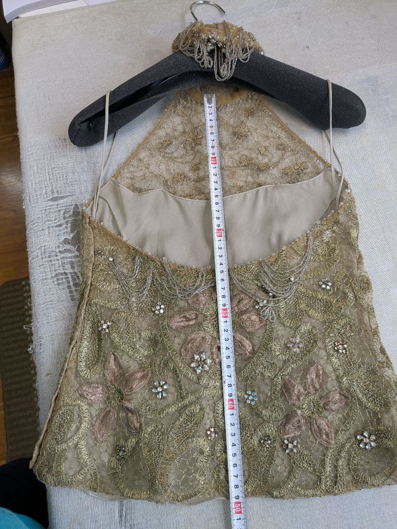 ラルフローレン エレガント ゴールド ビーズ刺繍 キャミソール