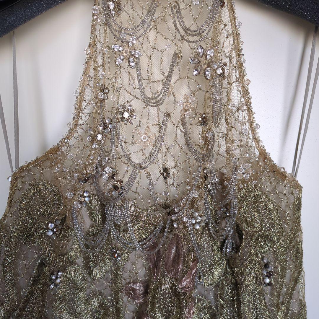 ラルフローレン エレガント ゴールド ビーズ刺繍 キャミソール