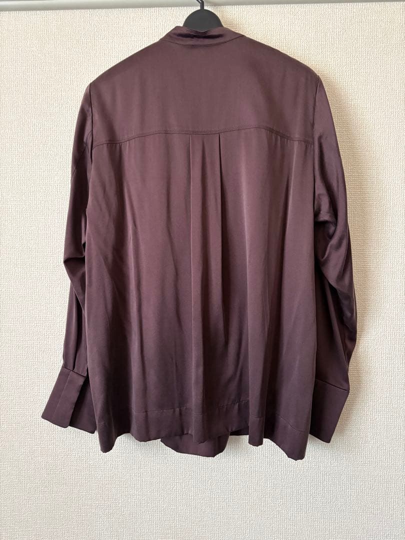 カオス　モーラスタンドスキッパーブラウス　 ガナッシュブラウン　シルク