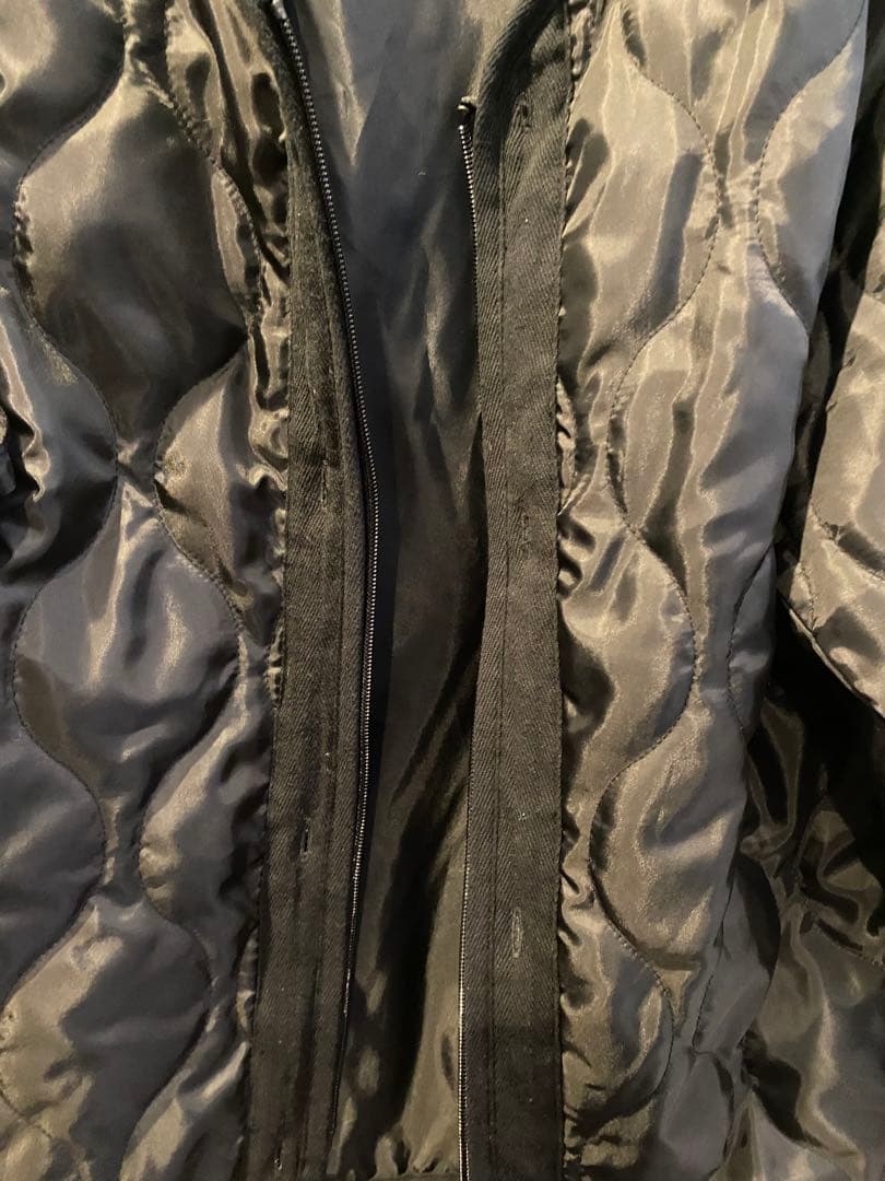 モンキータイム　ファー付き黒モッズコート