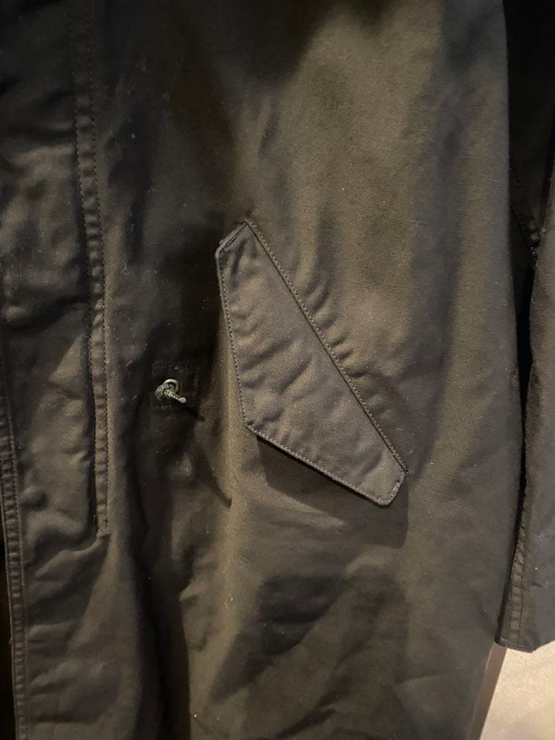 モンキータイム　ファー付き黒モッズコート