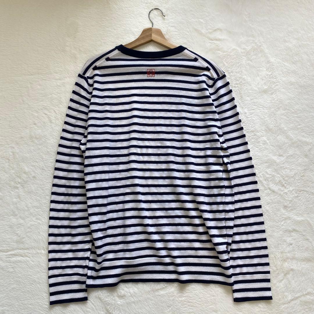 LOEWE ニット セーター ボーダー マリノ アナグラム シャドウロゴ