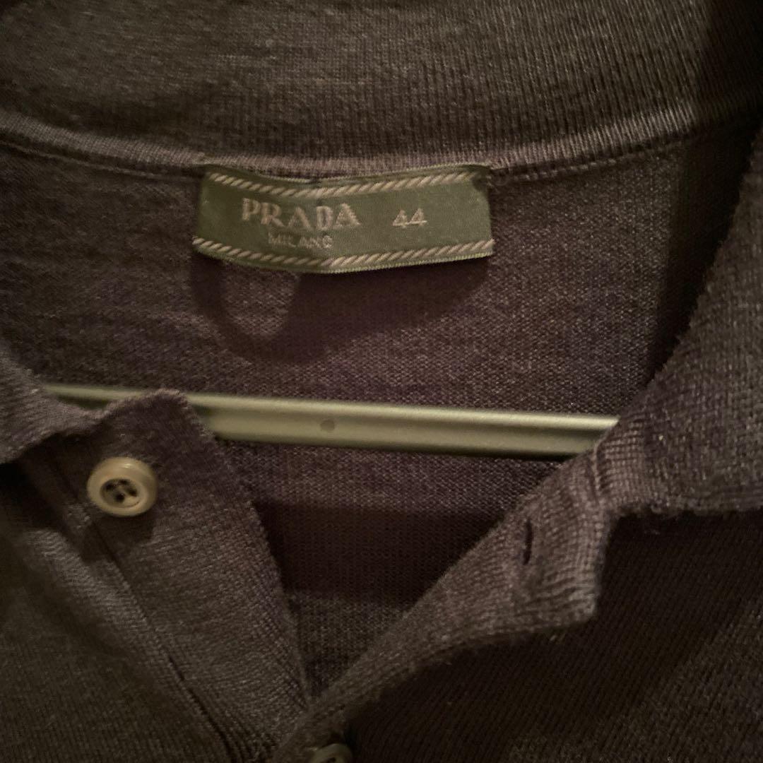 prada archive ニットポロ 黒