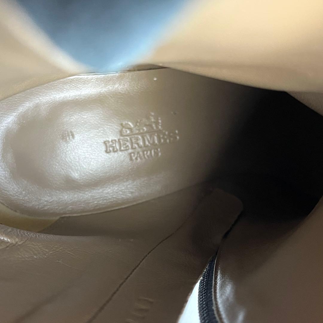 36.5 エルメス サンジェルマン ショートブーツ　黒 レザー　23.5