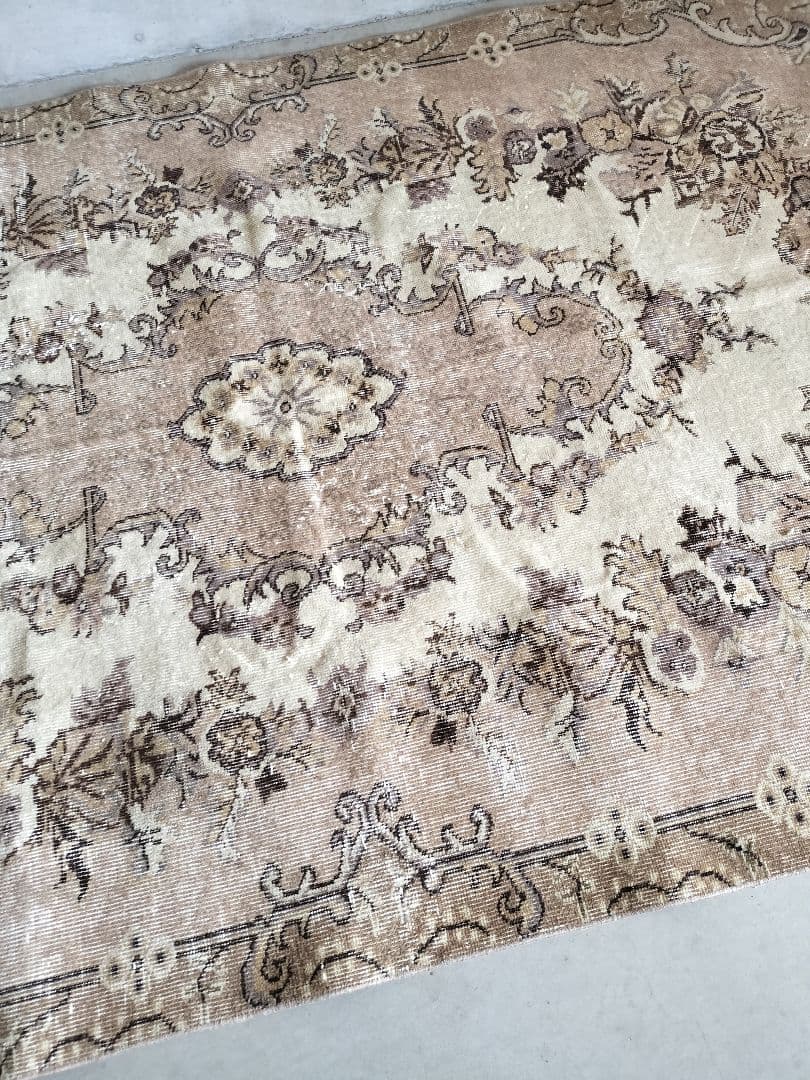 大判/カフェオレとミルクティー ヴィンテージラグ　石田ゆり子さんNo.692