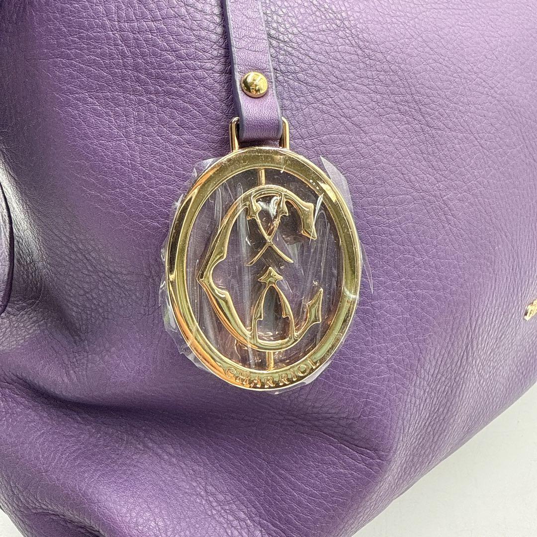 【未使用】CHARRIOL シャリオール ハンドバッグ パープル