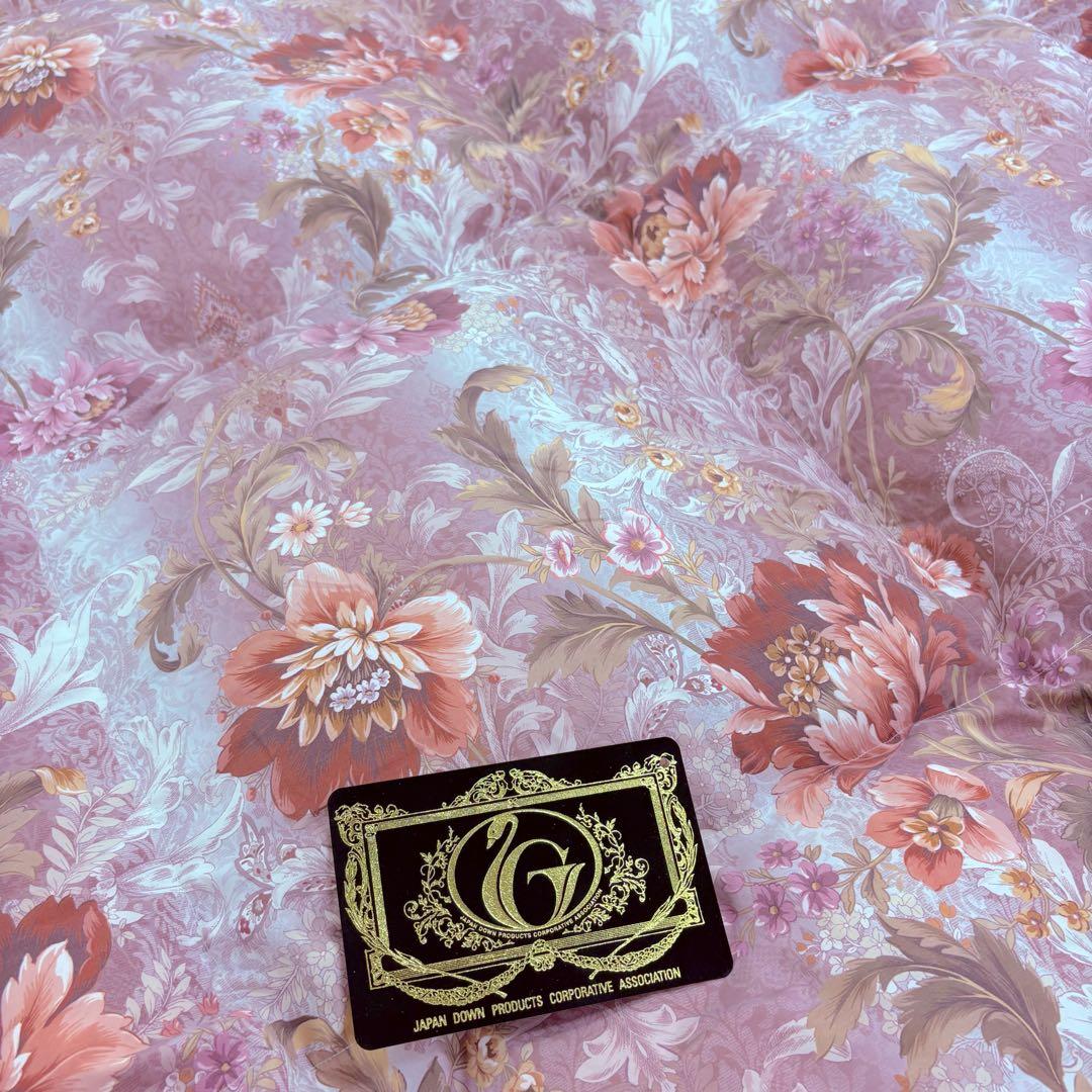 羽毛布団 シングル ポーランド ホワイトマザーグース CH92534 ピンク