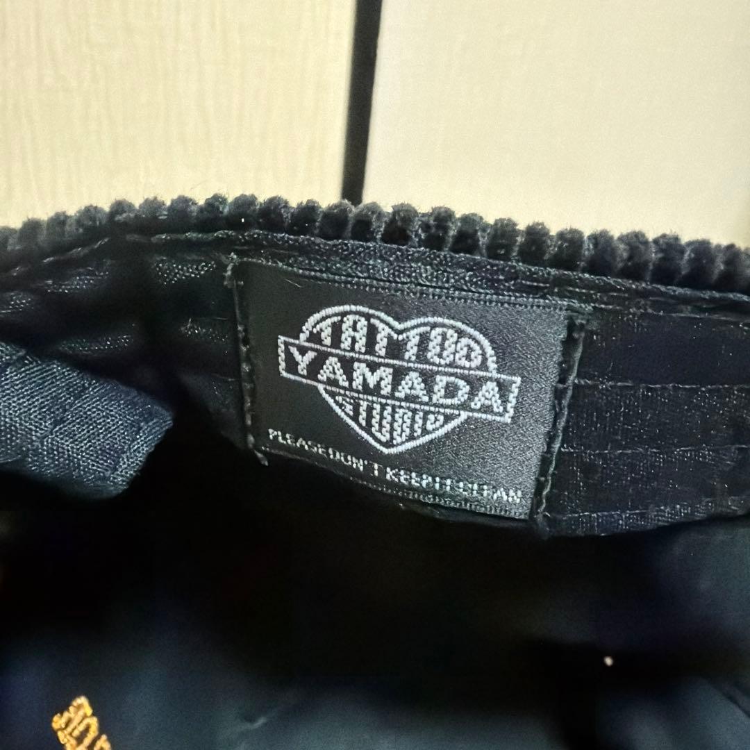 太郎　タトゥースタジオヤマダ　刺繍ロゴ　コーデュロイキャップ