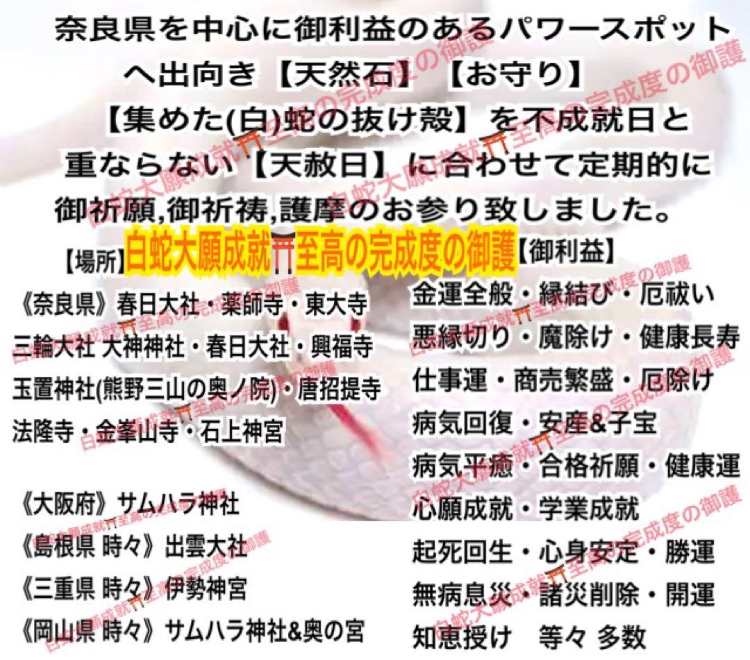 商売繁盛✨ストラップ小瓶✨金運全般✨蛇の抜け殻✨白蛇のお守り【天赦日ご祈祷済】A