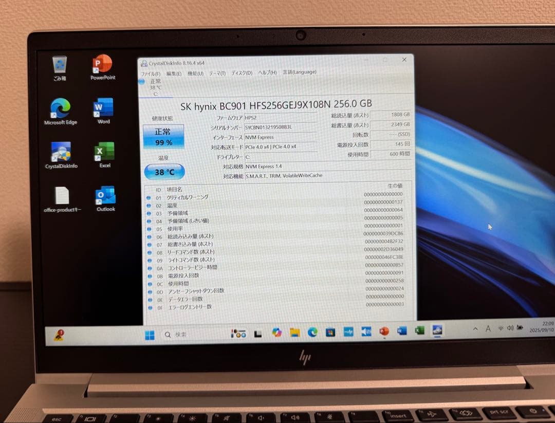 累積600 HP 630/G10 i5 16GB 256GB オフィス 指紋認証