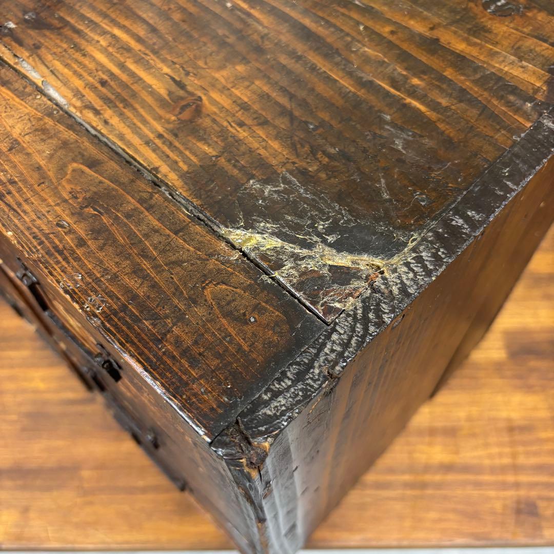 大正昭和レトロ 木製小引き出し 6杯 ヴィンテージインテリア 収納チェスト