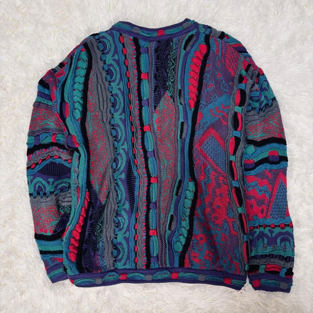 90s 製 TUNDRA 3Dニット セーター COOGI クージー