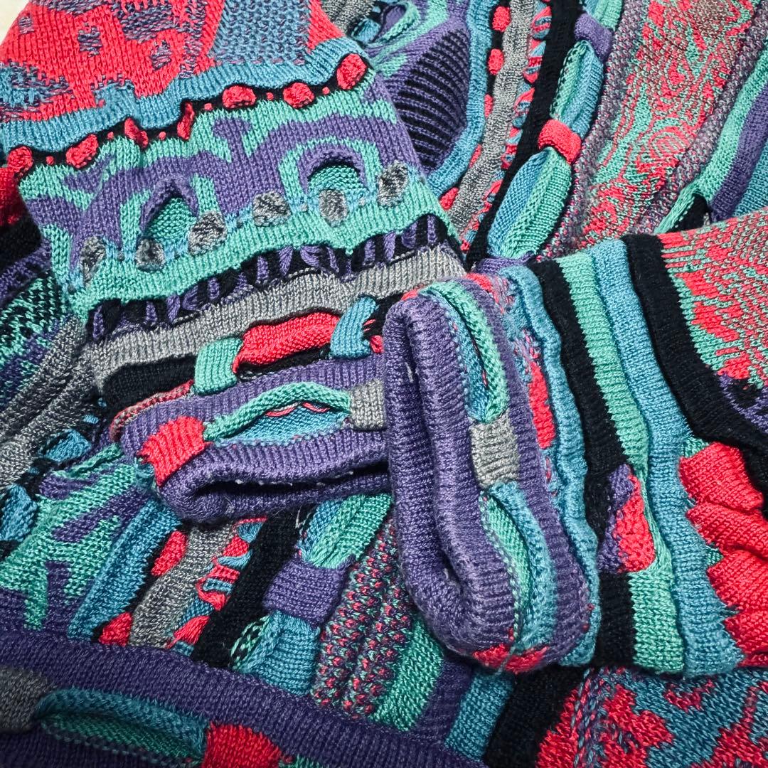 90s 製 TUNDRA 3Dニット セーター COOGI クージー