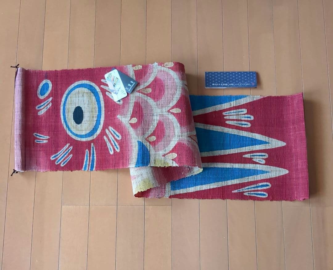 京都 万葉舎　タペストリー　鯉のぼり(赤)　麻100%　新品未使用