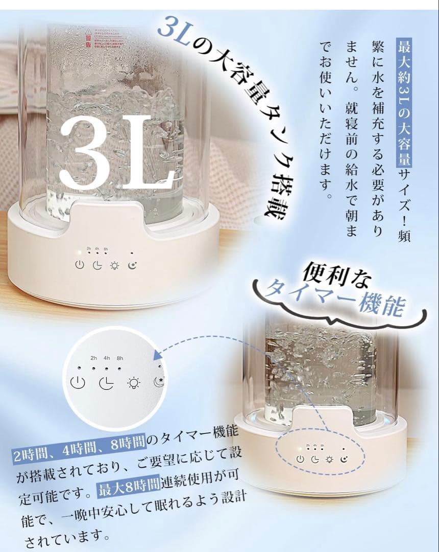 Sugeko スチーム加湿器　大容量