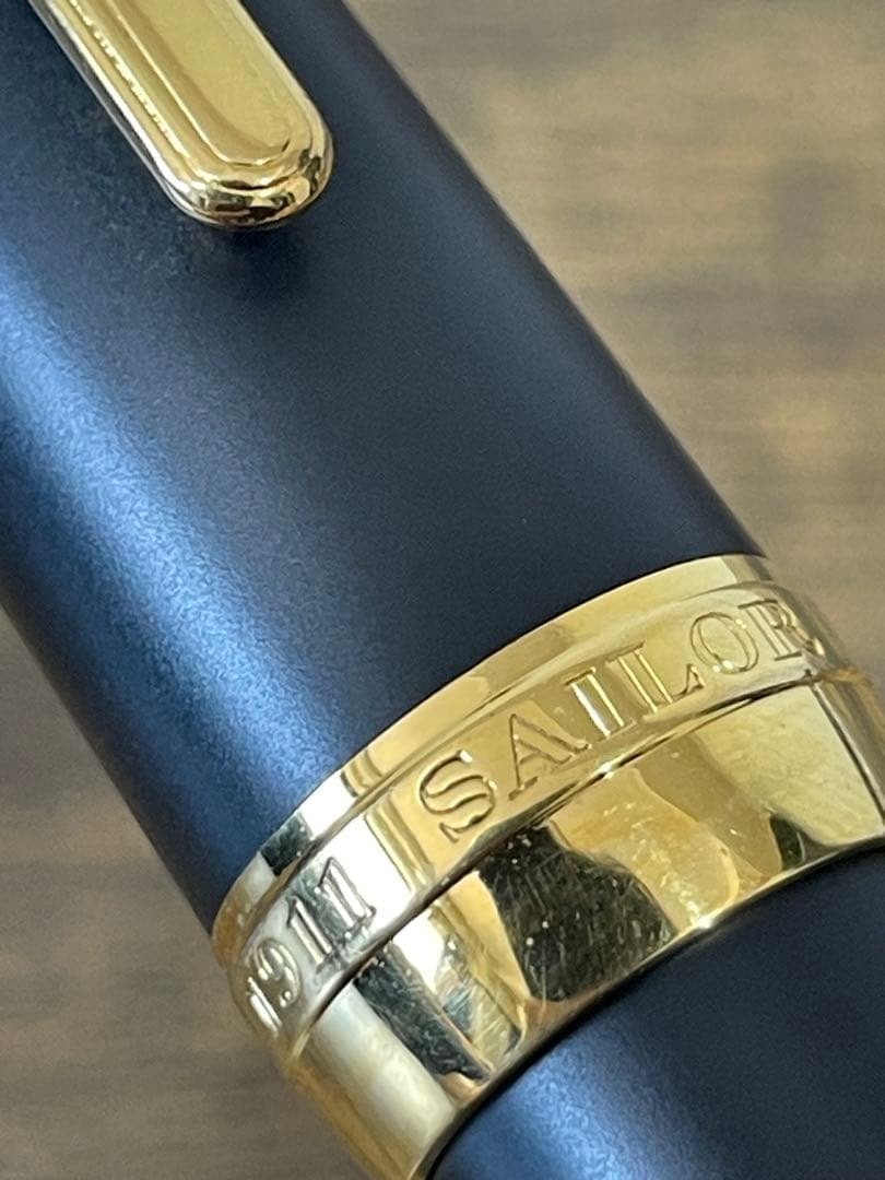 未使用に近い　梨地　21k 字幅M セーラー　万年筆