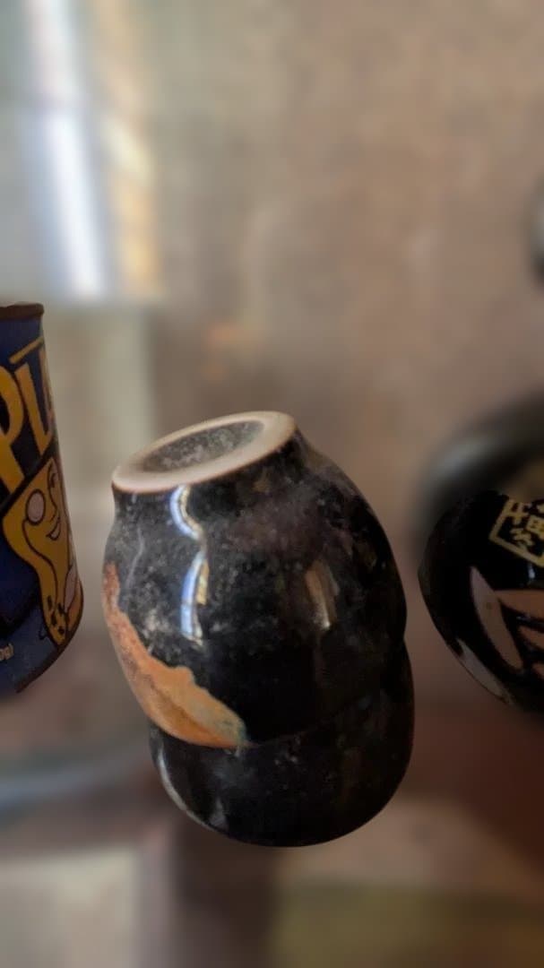 骨董品 新品未使用 ひょうたん型の黒色飾り物