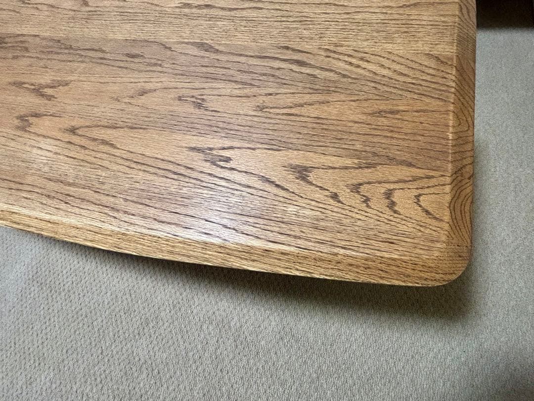 ナチュラルウッド オーバル型センターテーブル