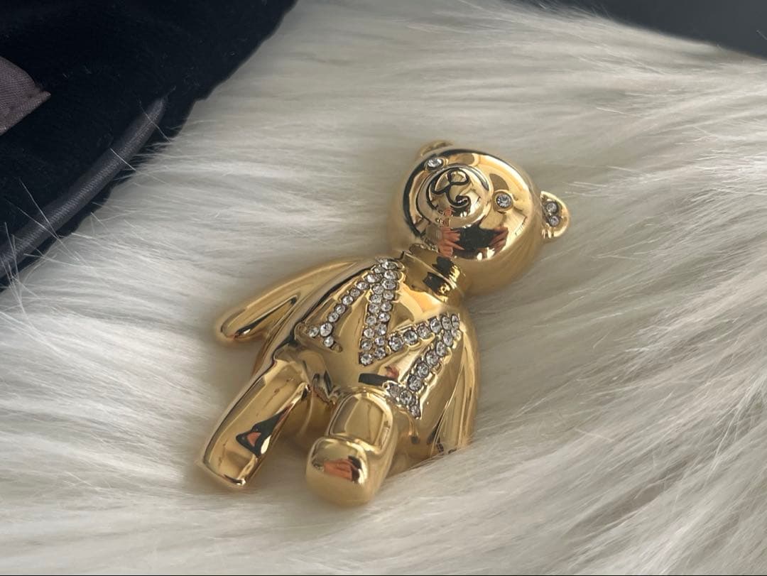 マックスマーラ MaxMara メタル テディベアブローチ ゴールド 美品